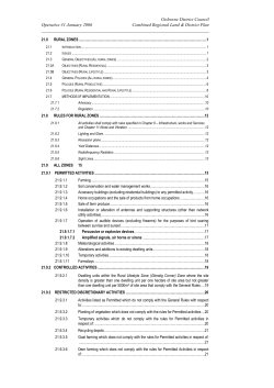 Chapter 21 - Rural Zones
