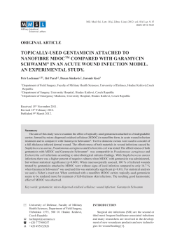 topically-used gentamicin attached to nanofibre mdoctm compared