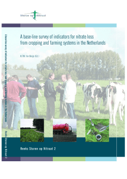 A base-line survey of indicators for nitrate loss from cropping and