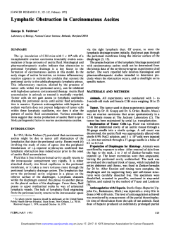 Lymphatic Obsfruction in Carcinomatous Ascites