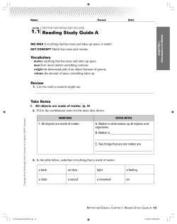 Reading Study Guide A