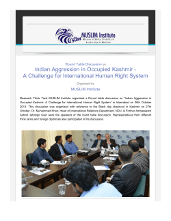 Indian Aggression in Occupied Kashmir