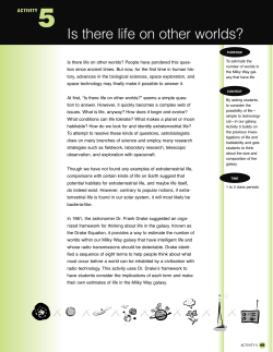 Is there life on other worlds? - Astronomical Society of the Pacific