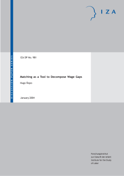 Matching as a Tool to Decompose Wage Gaps