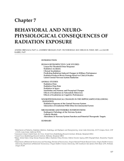 Behavioral and Neurophysiological Consequences of Radiation