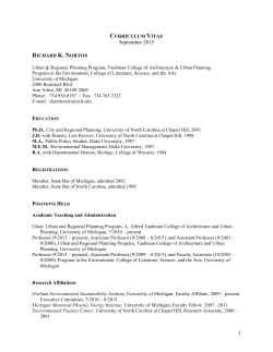 Norton CV Full - 2015 09 01 - Taubman College