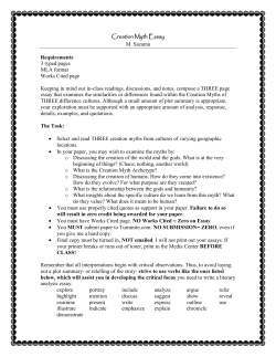 The Creation Archetype Essay