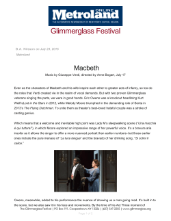 Macbeth - The Glimmerglass Festival