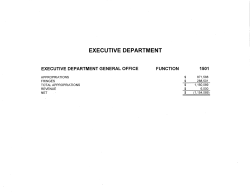 EXECUTIVE DEPARTMENT