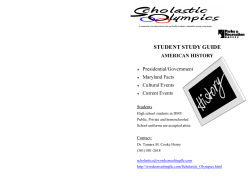 Scholastic Olympics History Booklet