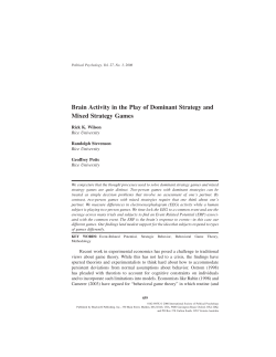 Brain Activity in the Play of Dominant Strategy and