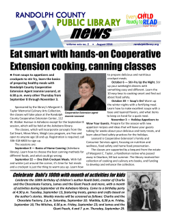 Eat smart with hands-on Cooperative Extension cooking, canning
