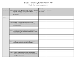 Lincoln Elementary School District #27 Math Curriculum Alignment