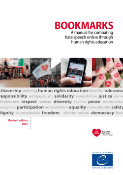 Bookmarks - No Hate Speech Movement