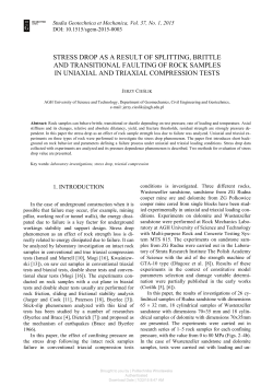 stress drop as a result of splitting, brittle and transitional faulting of