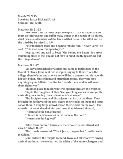 March 29, 2015 Speaker: Pastor Richard Strick Sermon Title: Sloth