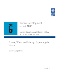 Human Development Report 2006