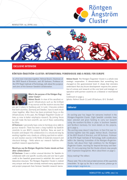Newsletter 04 &ndash; April 2012 - R&ouml;ntgen