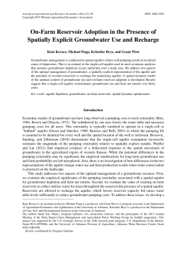 On-Farm Reservoir Adoption in the Presence of Spatially Explicit