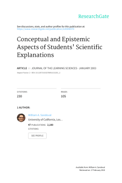 Conceptual and Epistemic Aspects of Students` Scientific Explanations