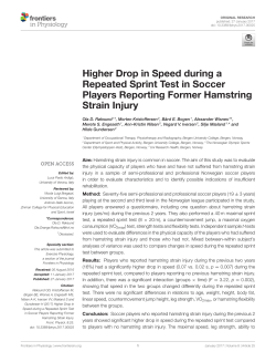 Higher Drop in Speed during a Repeated Sprint Test in Soccer