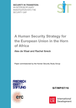 A Human Security Strategy for the European Union in the Horn of