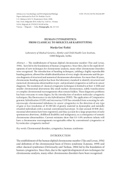 HUMAN CYTOGENETICS: FROM CLASSICAL TO MOLECULAR