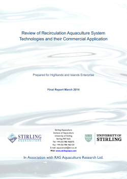 Review of Recirculation Aquaculture System Technologies and their