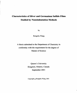 Characteristics of Silver and Germanium Sulfide Films Studied by