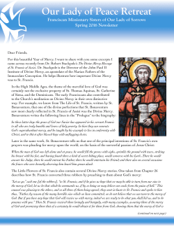 2016 Spring Newsletter - Our Lady of Peace Retreat House