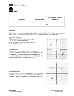 Homework Problems Name Team Name Team Complete?