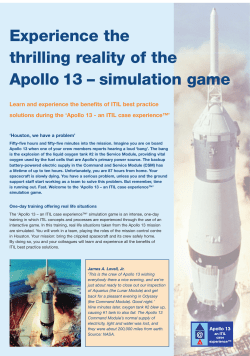 Experience the thrilling reality of the Apollo 13 &ndash; simulation game