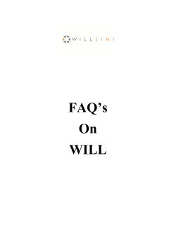 FAQ`s On WILL