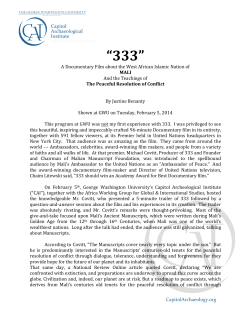 333 - The Capitol Archaeological Institute