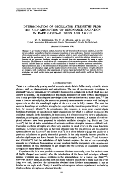 determination of oscillator strengths from the self