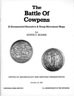 Battle Of Cowpens - NPS History eLibrary