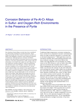 Corrosion Behavior of Fe-Al-Cr Alloys in Sulfur- and Oxygen