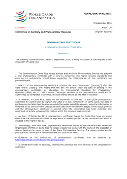 G/SPS/GEN/1489/Add.1 5 September 2016