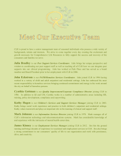 CLR is proud to have a senior management team of seasoned