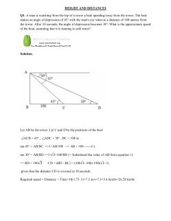 HEIGHT AND DISTANCES Q1. A man is watching - E