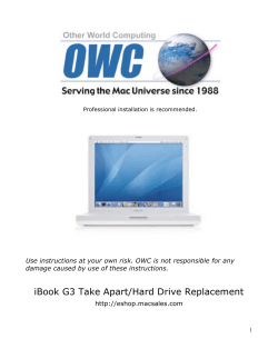 iBook G3 Take Apart/Hard Drive Replacement