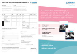 Living Language and Literature Online