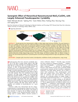 Synergistic Effect of Hierarchical Nanostructured MoO2/Co(OH)2