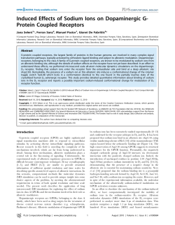 Induced Effects of Sodium Ions on Dopaminergic G