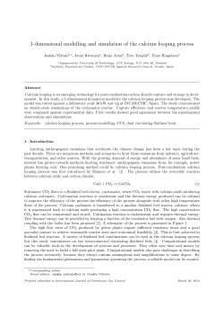 1-dimensional modelling and simulation of the calcium