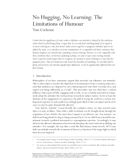 No Hugging, No Learning: The Limitations of Humour