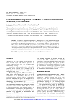 Evaluation of the nanoparticles contribution to elemental