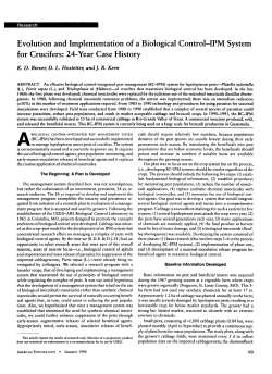 Evolution and Implementation of a Biological Control