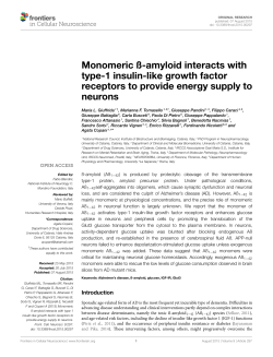 Monomeric Я-amyloid interacts with type-1 insulin
