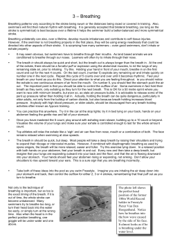 3 &ndash; Breathing - H2O Swimming Works